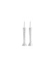 Grands chandeliers martelés avec plateau, chandeliers en argent sterling,