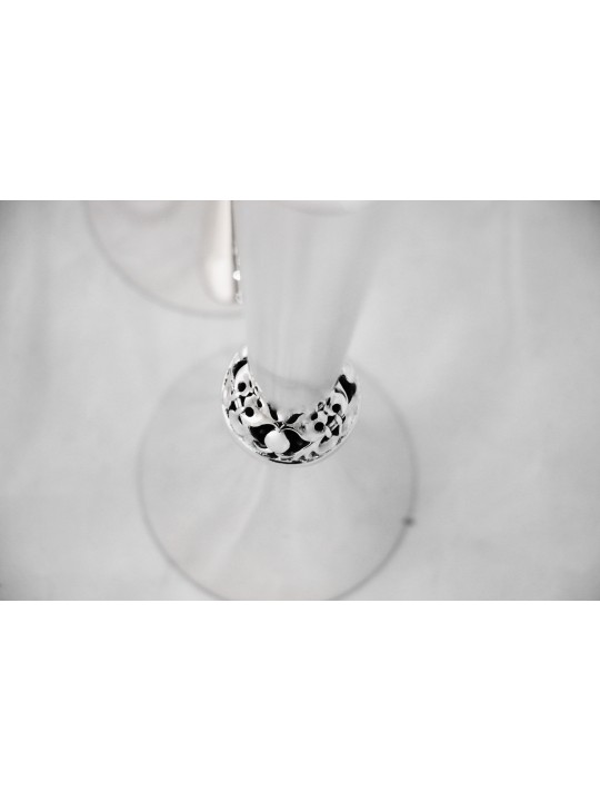Grands chandeliers en argent sterling de conception spéciale, argent sterling Ca