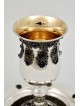 Pierres précieuses bleues Big Silver Elijah Cup sertie de Fili, cadeaux de Pâque,