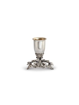 Feuilles Majestic Kiddush Cup avec assiette surélevée, cadeaux de Pâque, Isr