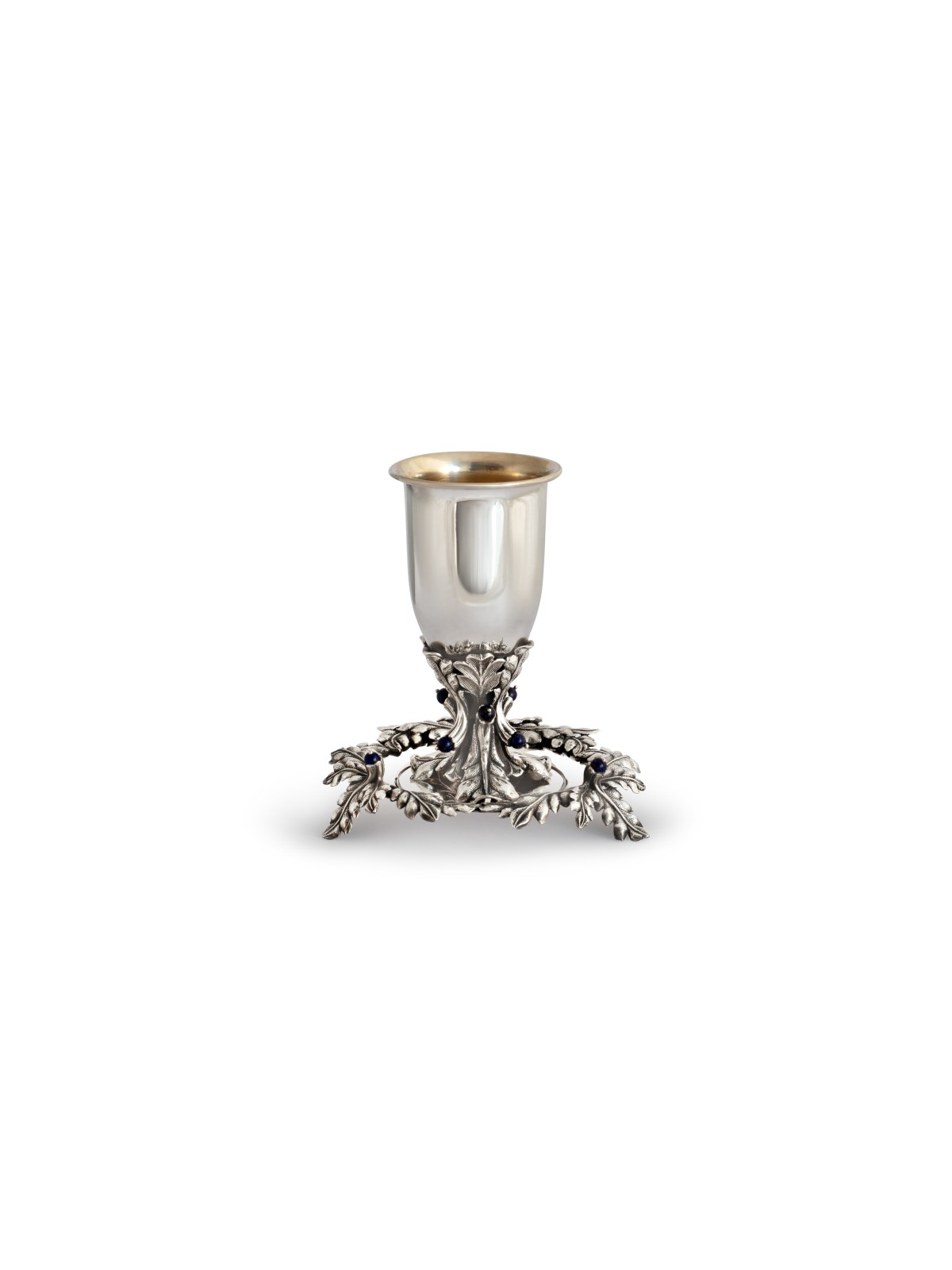 Feuilles Majestic Kiddush Cup avec assiette surélevée, cadeaux de Pâque, Isr