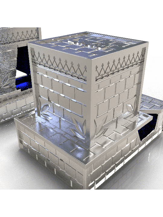 Unique Sterling Silver Western Wall Design Tefilli , Tefillin and Tefi