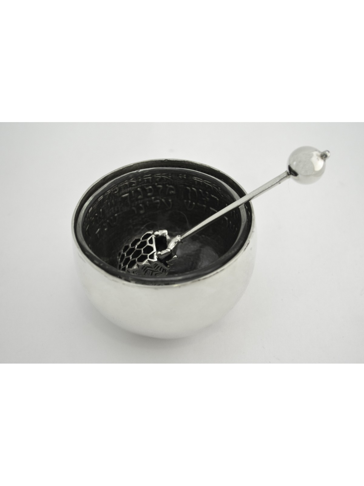 Unique Apple Shaped Honey Dish with Blessing , Tu B'Av Gifts , Israeli
