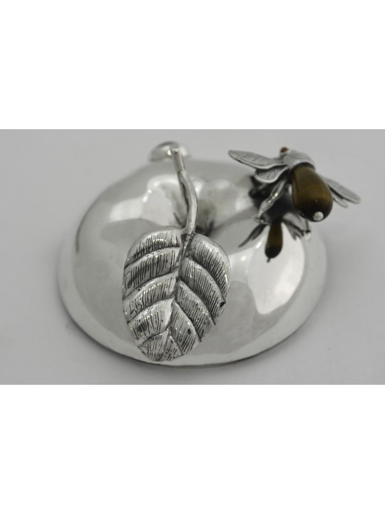 Unique Apple Shaped Honey Dish with Blessing , Tu B'Av Gifts , Israeli