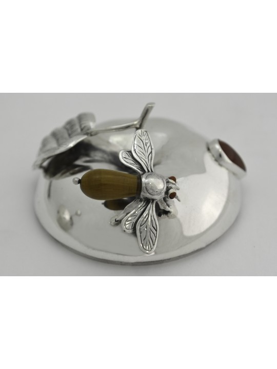 Unique Apple Shaped Honey Dish with Blessing , Tu B'Av Gifts , Israeli