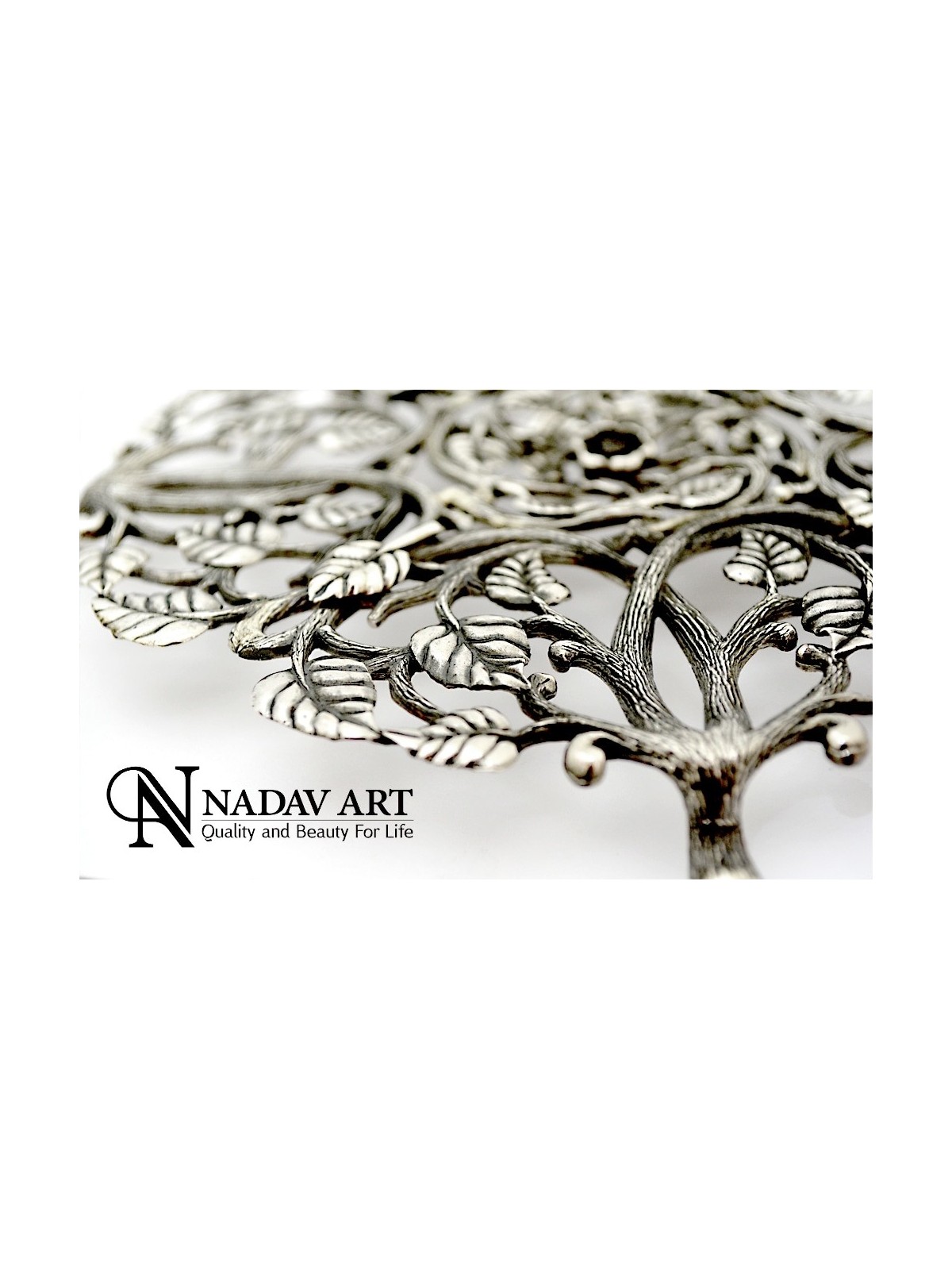 Prestigious Silver Honey Dish Set with Floral Tray , Tu B'Av Gifts , I