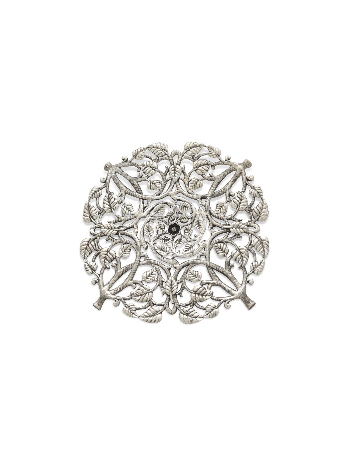 Prestigious Silver Honey Dish Set with Floral Tray , Tu B'Av Gifts , I