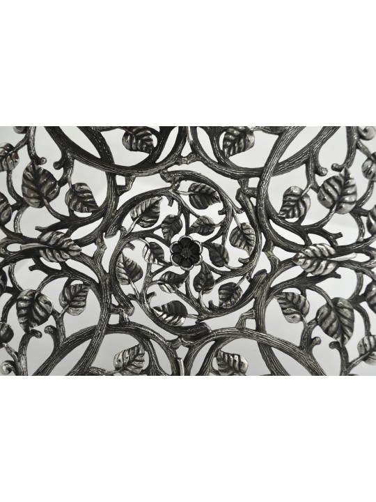 Prestigious Silver Honey Dish Set with Floral Tray , Tu B'Av Gifts , I
