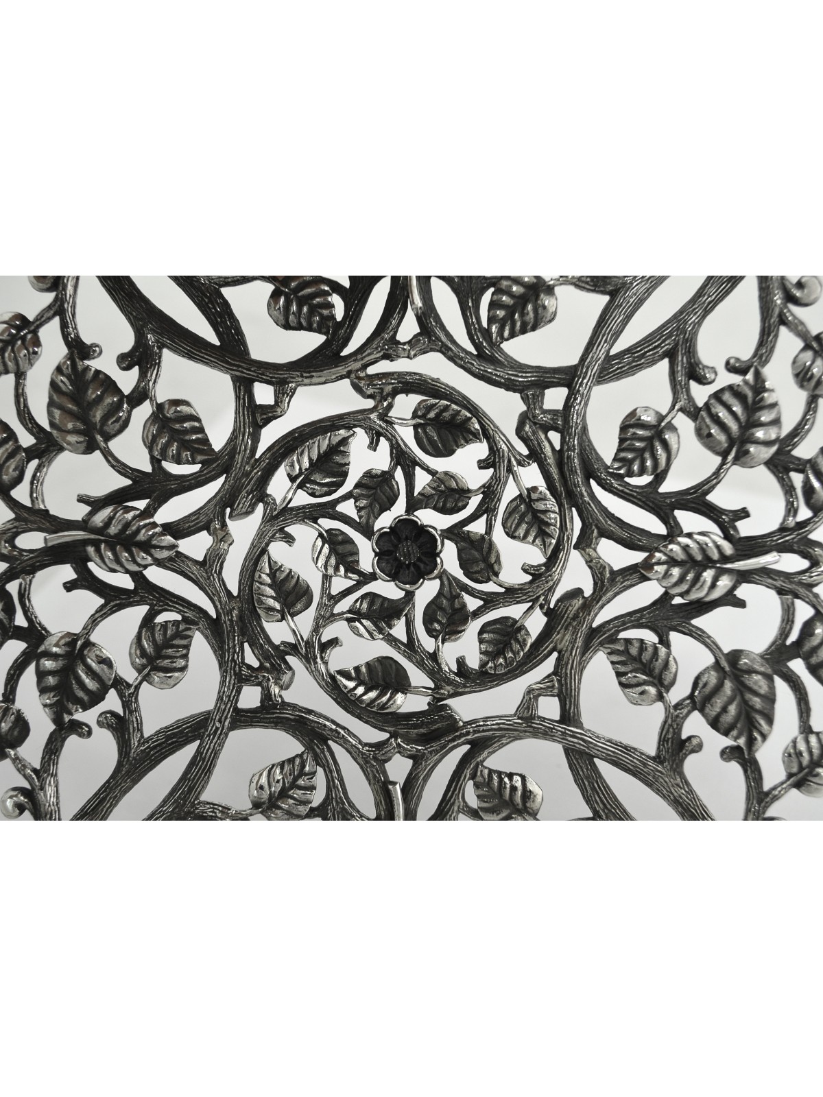 Prestigieux plat à miel en argent avec plateau floral, cadeaux Tu B'Av, I