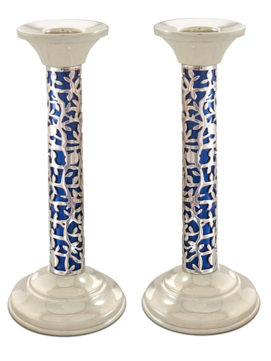Les grenades colorées ont découpé des chandeliers, Candlesti d'argent sterling