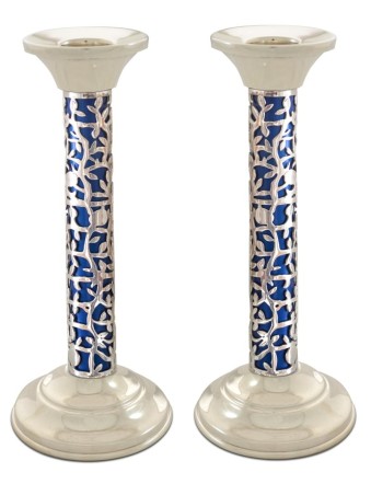 Les grenades colorées ont découpé des chandeliers, Candlesti d'argent sterling