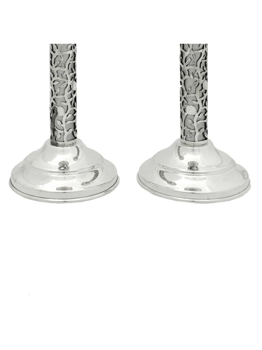 Les grenades colorées ont découpé des chandeliers, Candlesti d'argent sterling