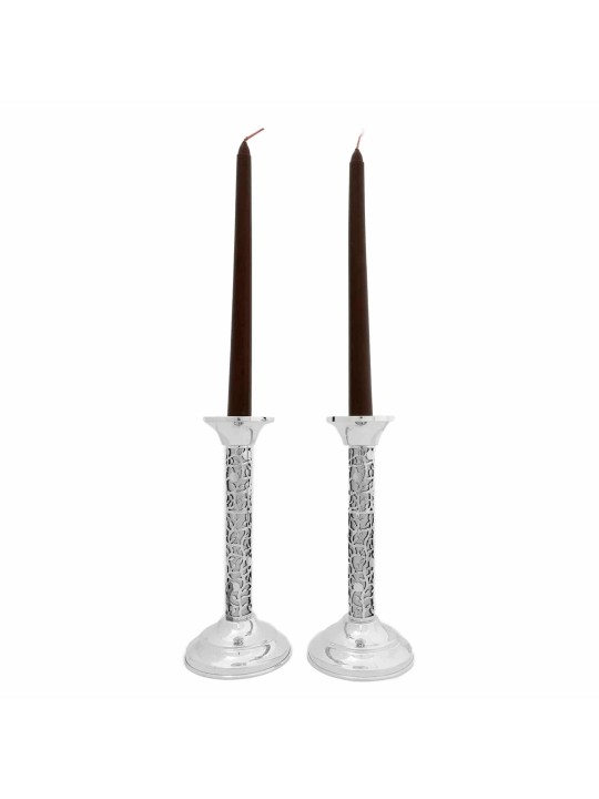 Les grenades colorées ont découpé des chandeliers, Candlesti d'argent sterling