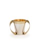 Tasse de lavage en argent et en laiton avec des lignes épurées, tasses de lavage modernes, est