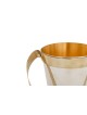 Tasse de lavage en argent et en laiton avec des lignes épurées, tasses de lavage modernes, est