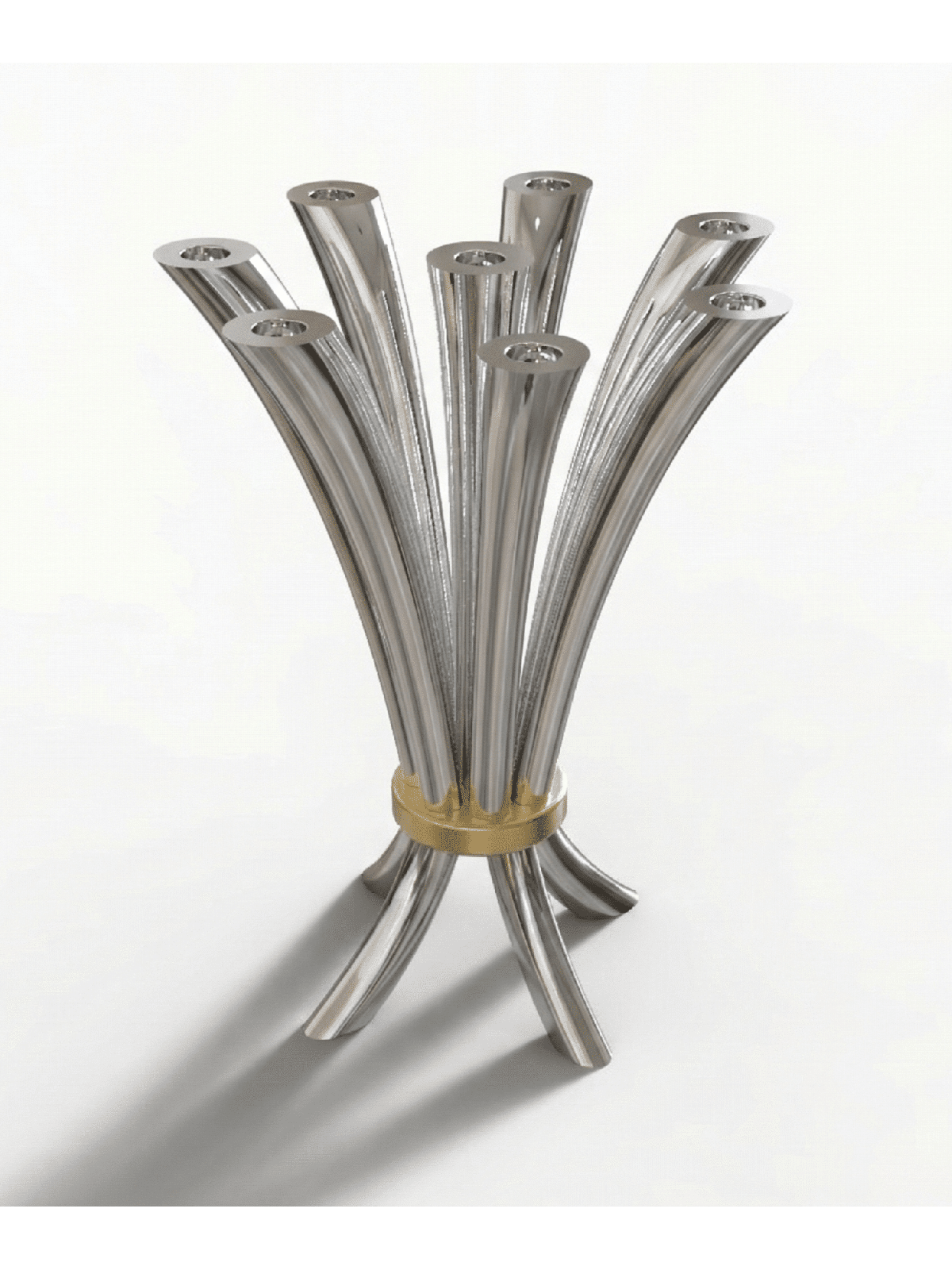 Seven-Branch Opening Flower Bouquet Two-Tone Cande , Extra Large Candl