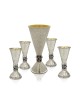 Ensemble de liqueurs avec pierres d'améthyste naturelles et filigr, cadeaux de Pâque,