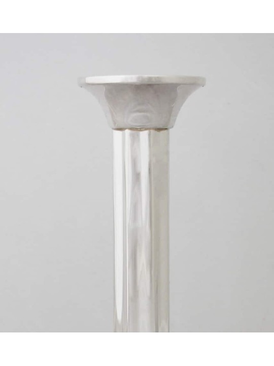 Large Sabbath Candlesticks and Tray Sterling Silve , Sterling Silver C