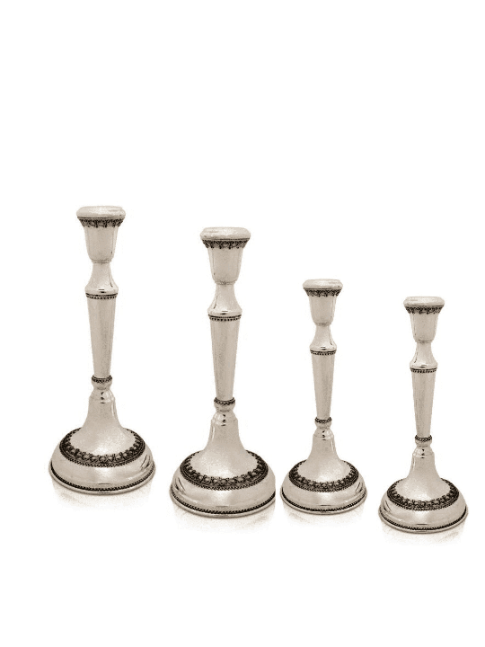 Grands chandeliers en filigrane d'argent sterling 925, canette en argent sterling