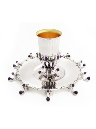 Sterling Silver Majestic Set for Kiddush with Amet , Passover Gifts ,