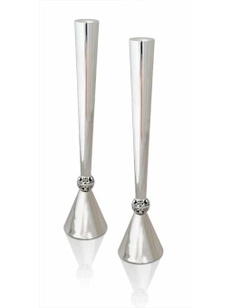 Candlesti contemporain en argent sterling extra large, bougie extra large