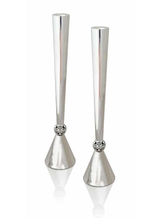 Candlesti contemporain en argent sterling extra large, bougie extra large