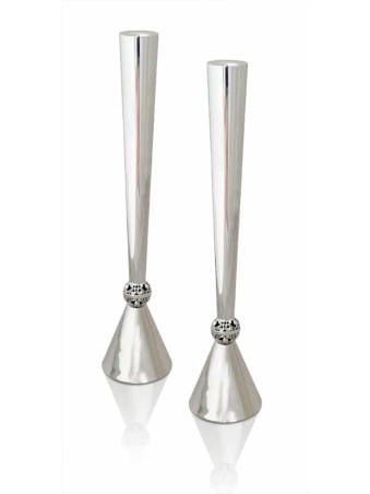 Candlesti contemporain en argent sterling extra large, bougie extra large