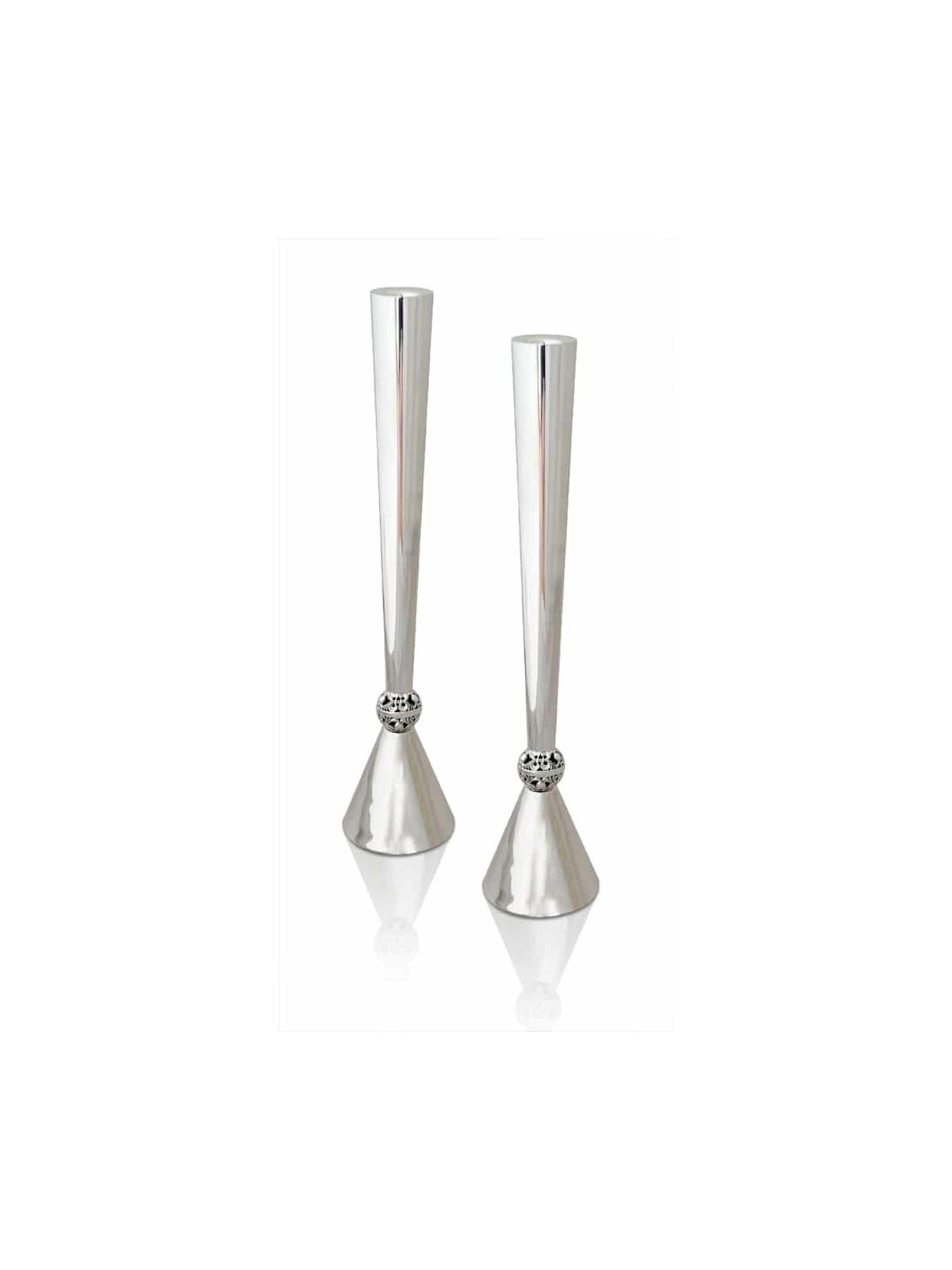 Candlesti contemporain en argent sterling extra large, bougie extra large