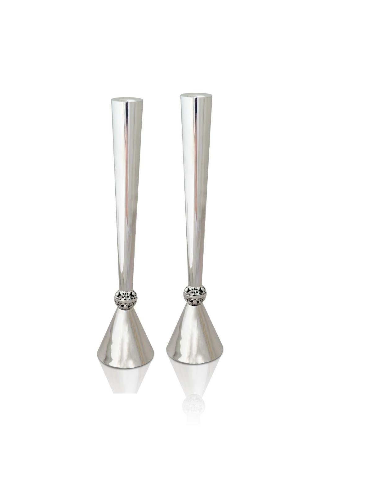 Candlesti contemporain en argent sterling extra large, bougie extra large
