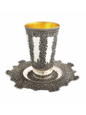 Ensemble pour Kiddouch avec embellissements du Fi yéménite, cadeaux de Pâque,