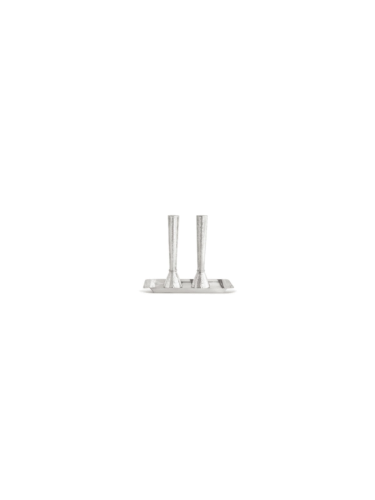 Paire de chandeliers martelés en argent sterling, argent sterling C