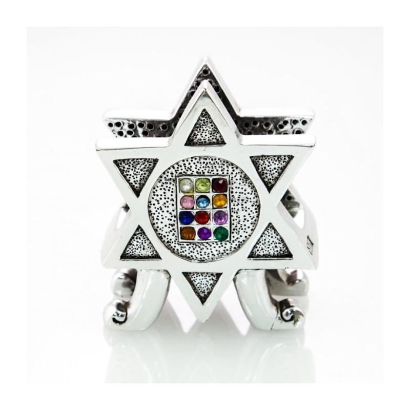 Silver Plated Napkin Holder with Colored Stones... | Table Decorations