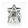Silver Plated Napkin Holder with Colored Stones... | Table Decorations