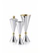 Havdalah en argent en forme de sablier géométrique sertie de Havdalah moderne S