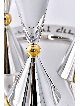 Havdalah en argent en forme de sablier géométrique sertie de Havdalah moderne S
