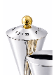 Havdalah en argent en forme de sablier géométrique sertie de Havdalah moderne S