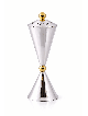 Havdalah en argent en forme de sablier géométrique sertie de Havdalah moderne S