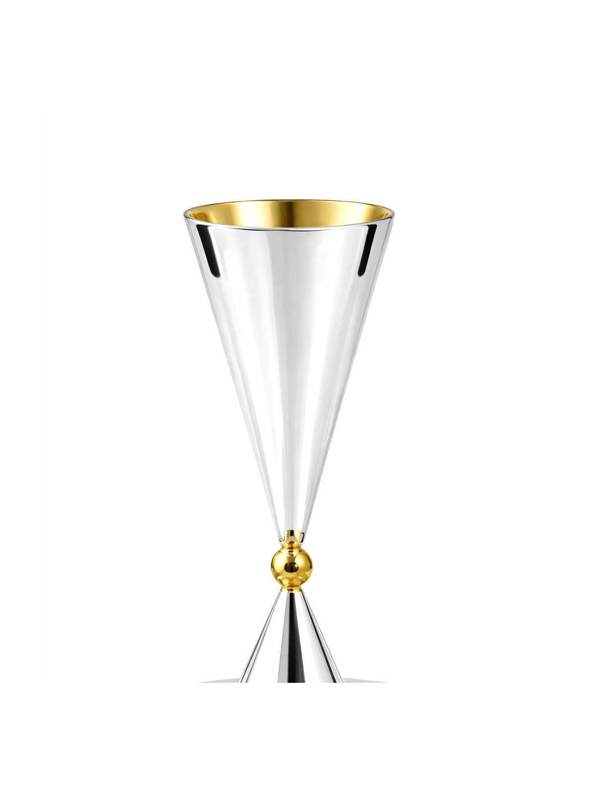 Havdalah en argent en forme de sablier géométrique sertie de Havdalah moderne S