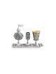 Filigree Havdala Set with Cut Out Leaf Pattern , Modern Havdalah Sets