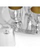 925 Ensemble de Kiddouch martelé en argent sterling, cadeaux de Pâque, Ju israélien