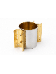Modern Silver Washing Cup with Pierced Blessing Ar , Passover Gifts ,