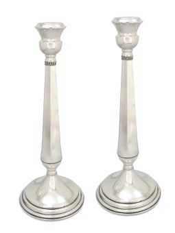 Bougeoirs extra-larges en argent sterling, chandeliers extra-larges