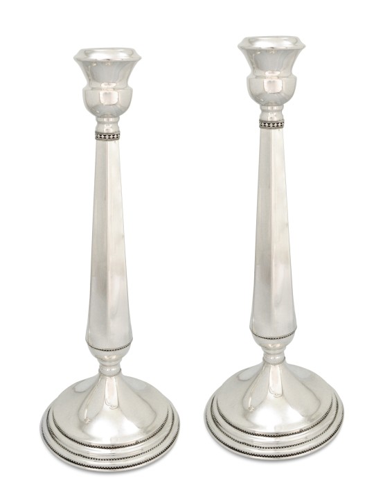 Bougeoirs extra-larges en argent sterling, chandeliers extra-larges