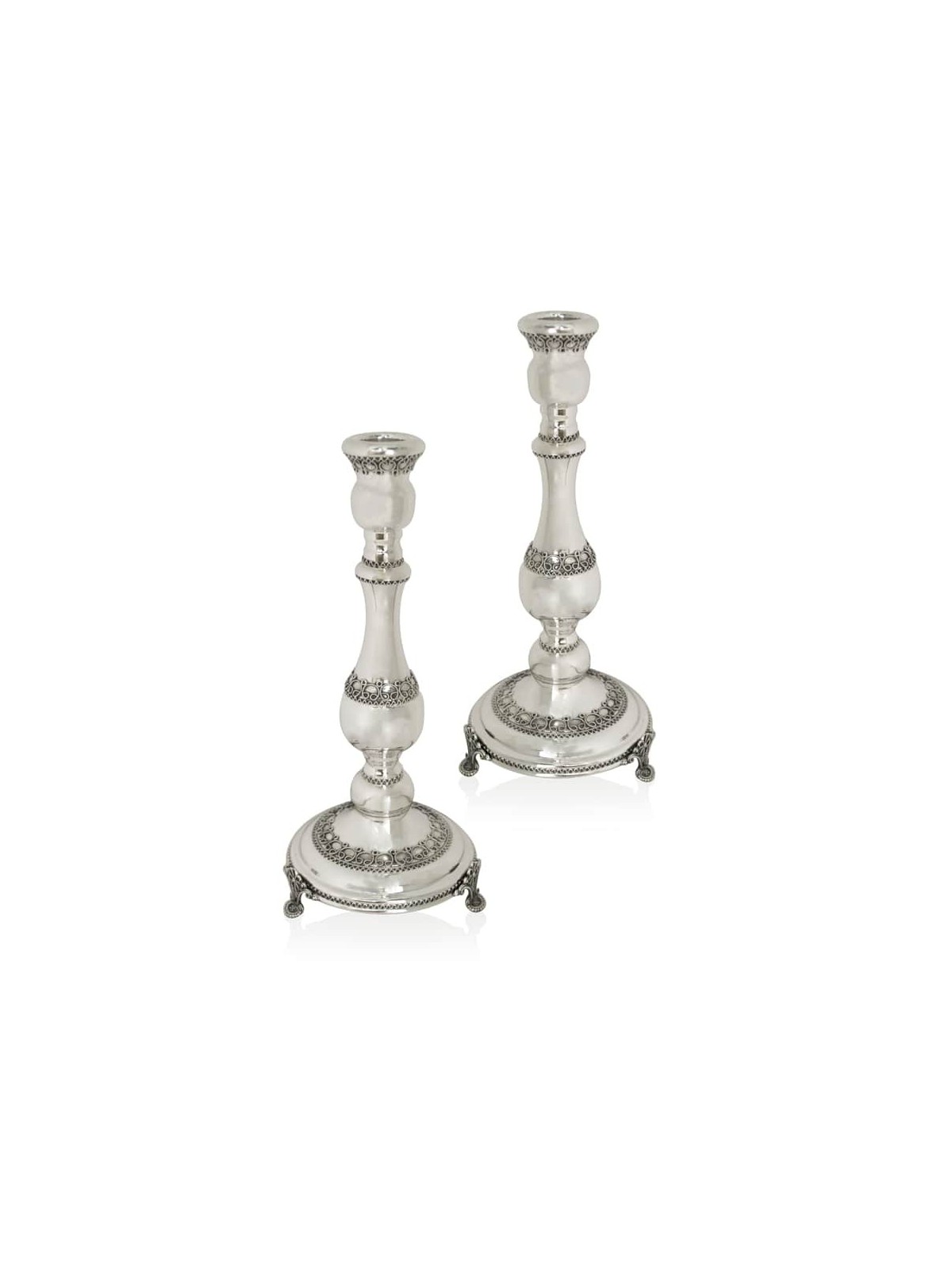 Grands chandeliers en filigrane en argent sterling 925 Wi, argent sterling C