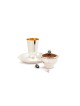 Silver Set With Honey Dish, Spoon, Wine Set , Rosh Hashanah Honey Dish