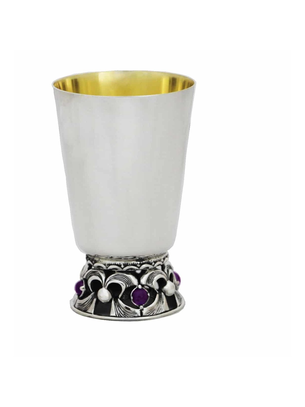Terrific Sterling Silver Amethyst Liqueur Cups Set , Passover Gifts ,
