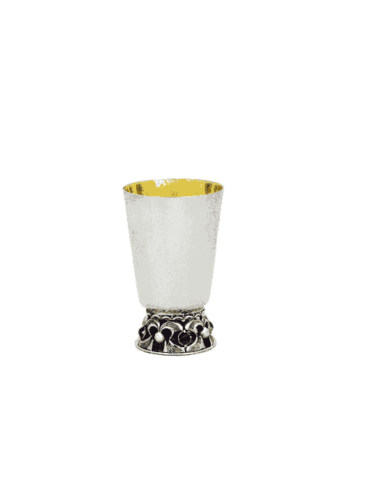 Formidable ensemble de tasses à liqueur d’améthyste en argent sterling, cadeaux de Pâque,