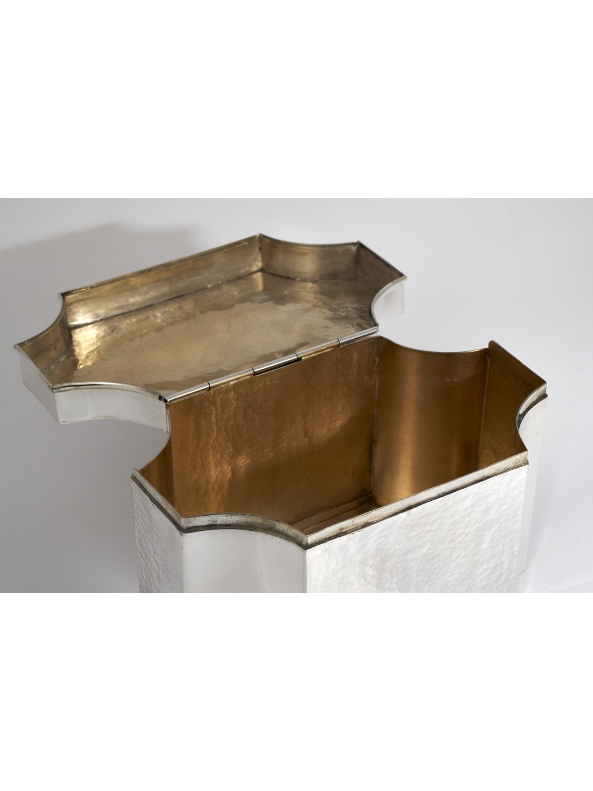 Modern and Traditional Silver Hammered Etrog Box , Tu B'Av Gifts , Isr