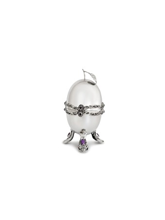 Étui Etrog en argent sterling avec pierres d'améthyste, cadeaux de mariage juif