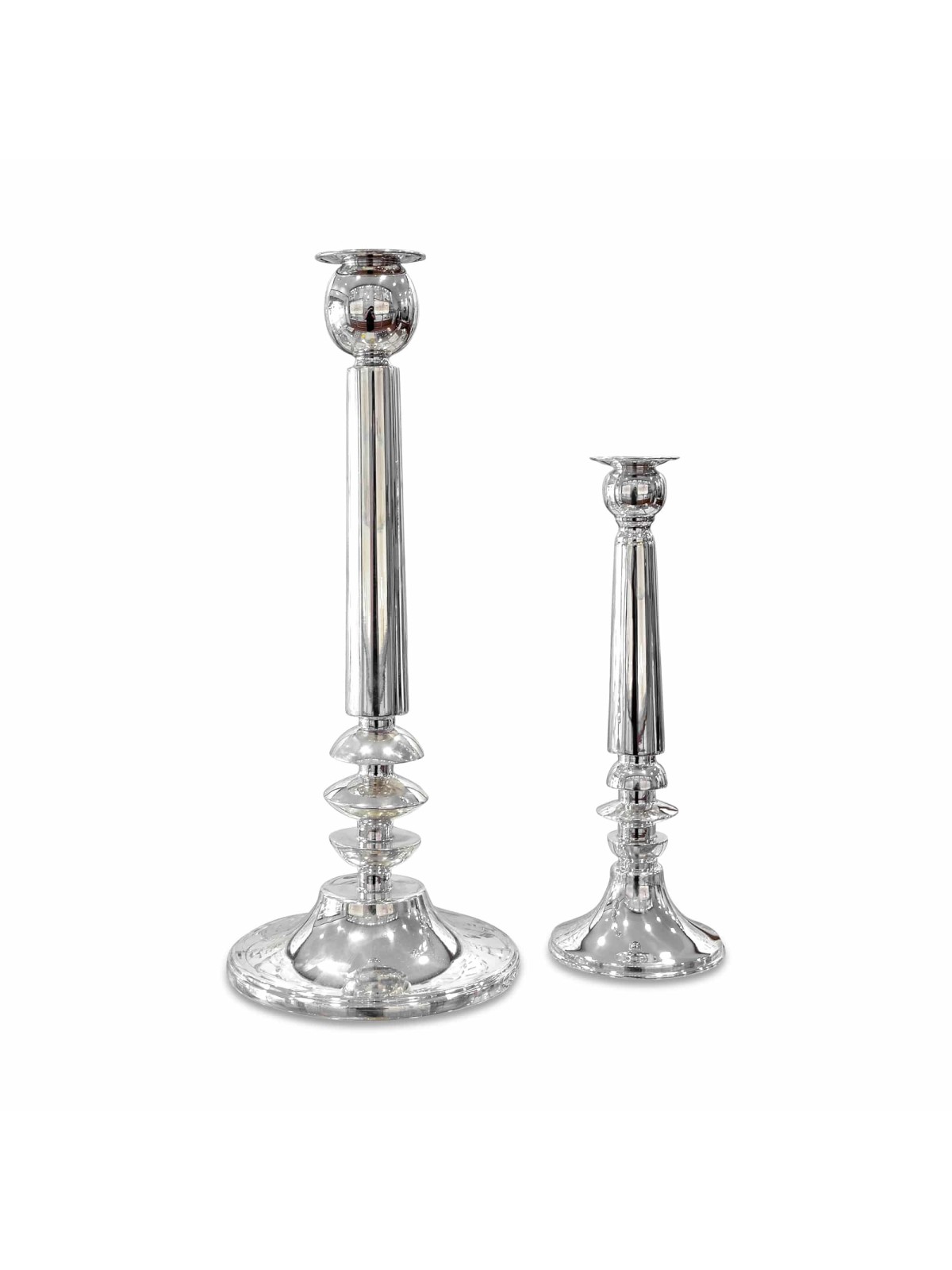 Extra Large Candlesti Contemporain En Argent Sterling, Bougie Extra Large